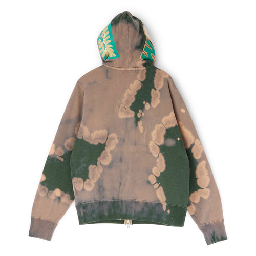 A Bathing Ape Hand Dye Shark Full Zip Hoodie (Green)